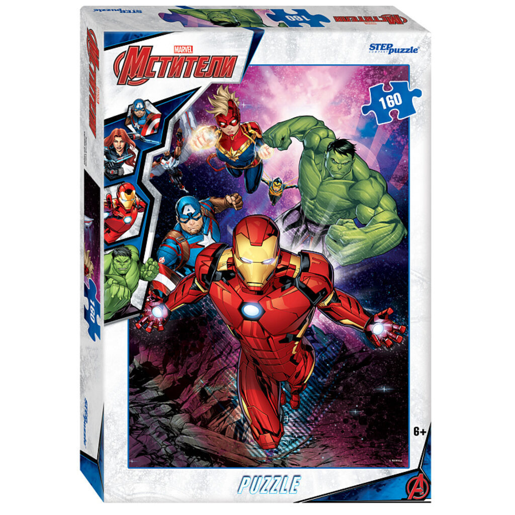 Пазлы  160 элементов  230*330мм.  "Черная вдова" Marvel