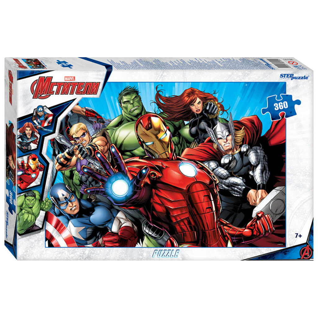 Пазлы  360 элементов 500*345мм.  "Черная вдова" Marvel