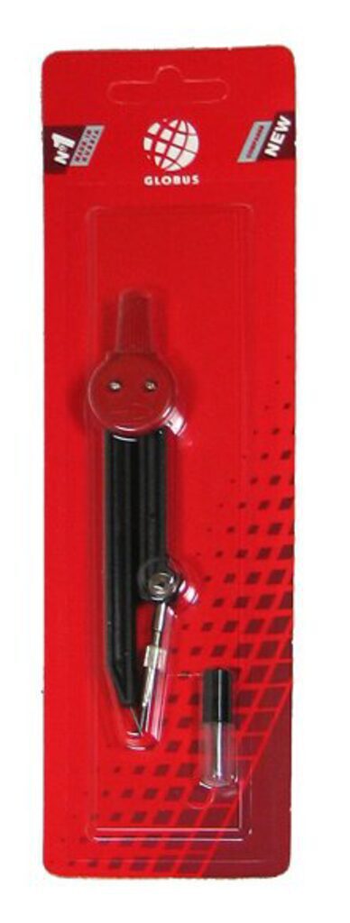 Циркуль пластик Globus "Юниор" запасн. грифели, блистер