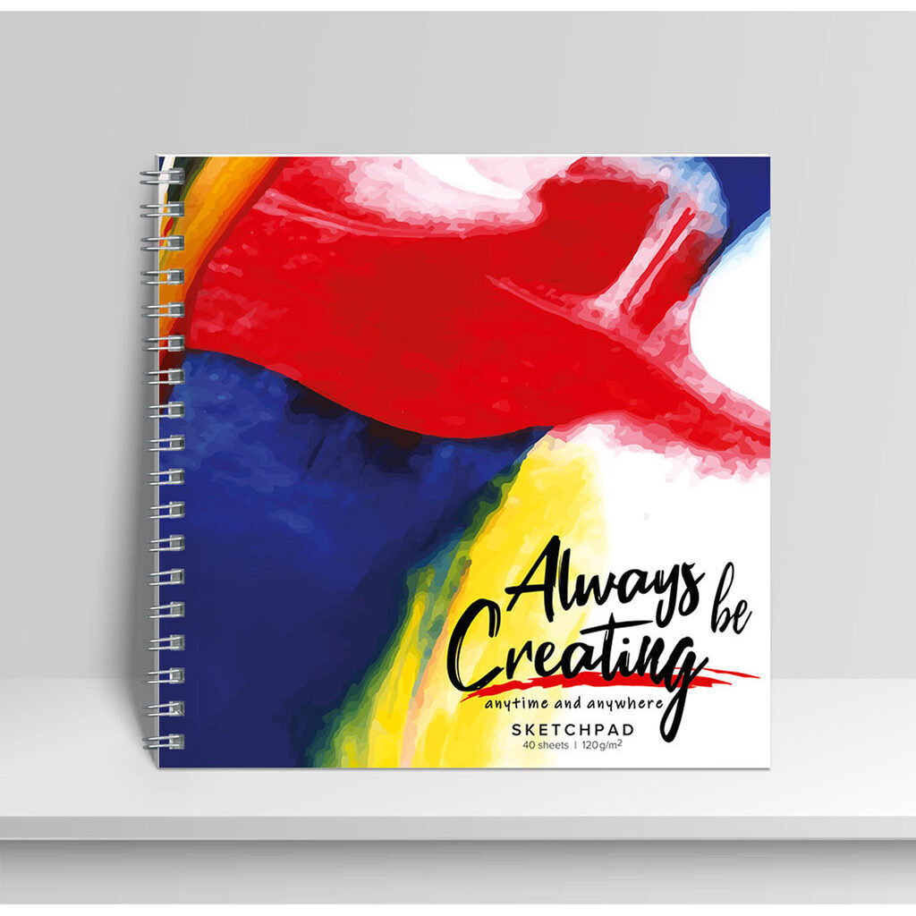 Скетчпад 195*195мм  40л., гребень, 120гр/м2, "Палитра"