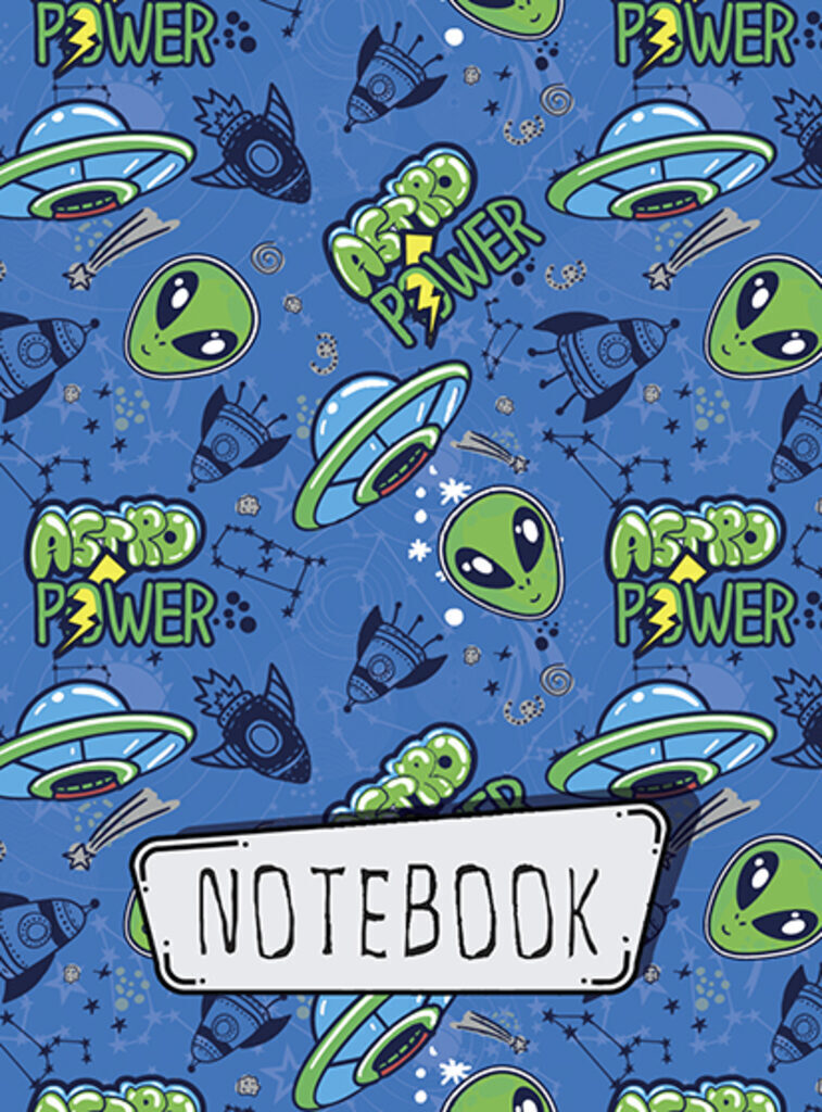 Блокнот А7  40л гребень "Микс 4" клетка, твин УФ-лак, фольга