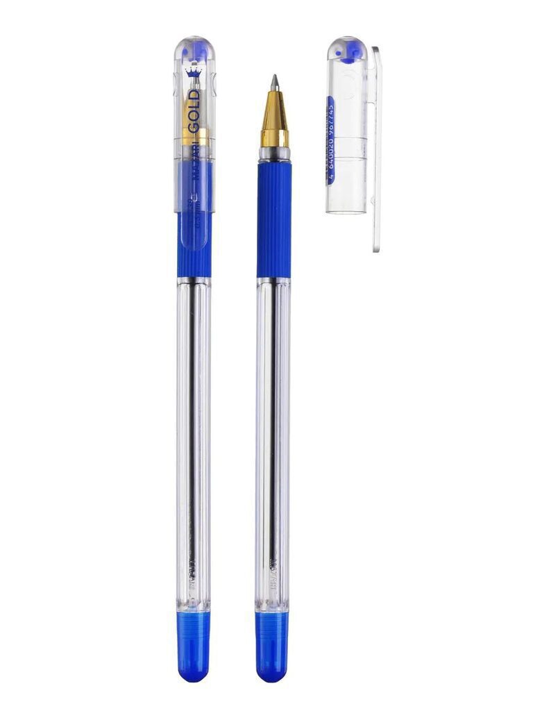 Ручка шар. MAZARI "Gold" синяя, пулевидн.након., 0,5мм, смен.стерж. 140мм