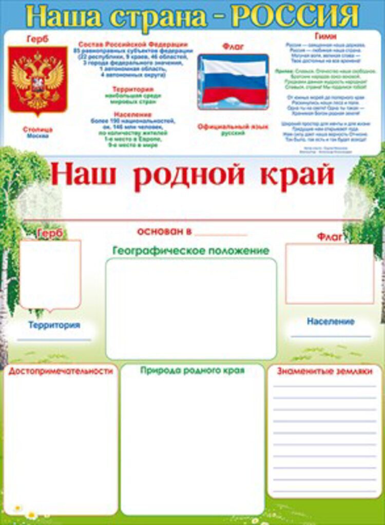 Плакат 60*44см "Наша страна-Россия!"
