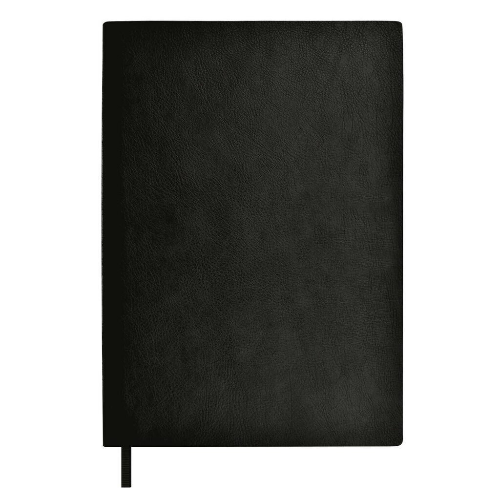 Ежедневник недат А5 кож.зам., мягк.пер., 120л. "Шеврет черный" ляссе