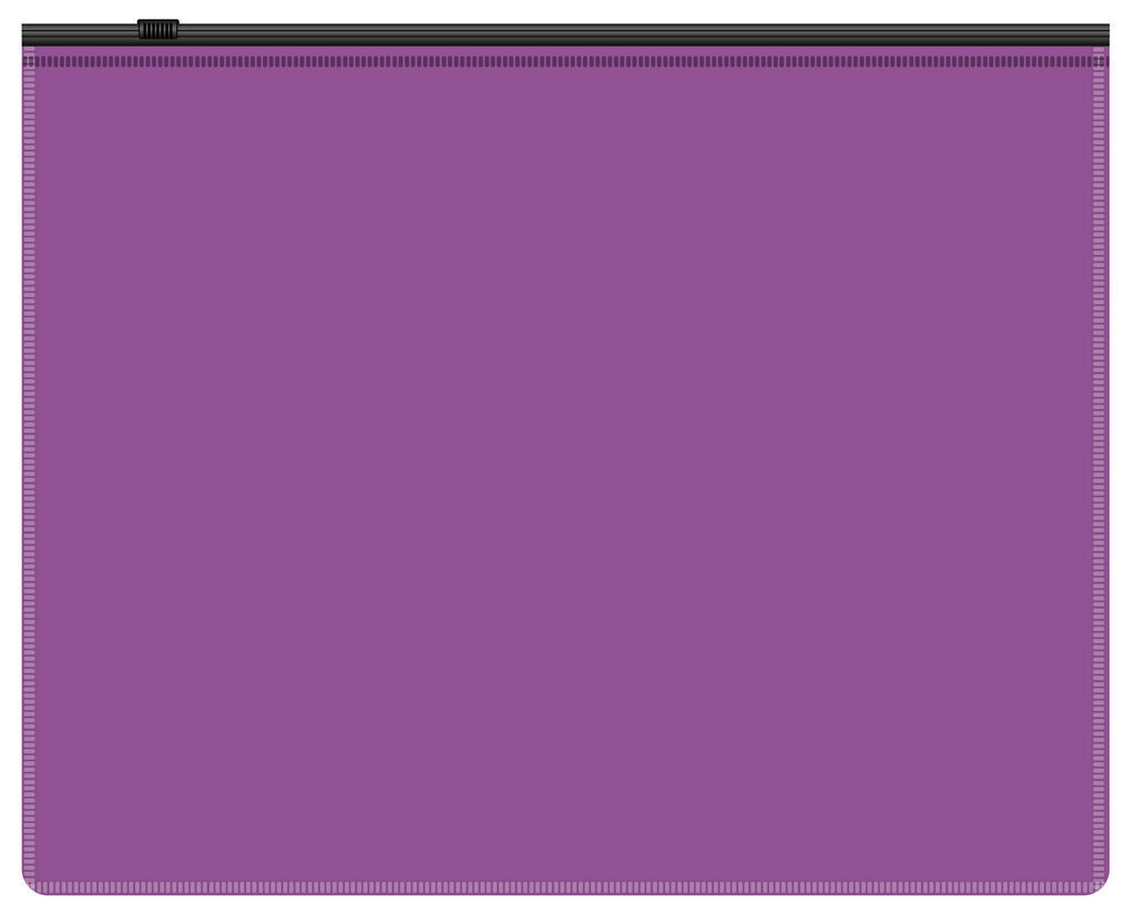 Конверт на молнии А5 0,15мм, фиолетовая , молния черная