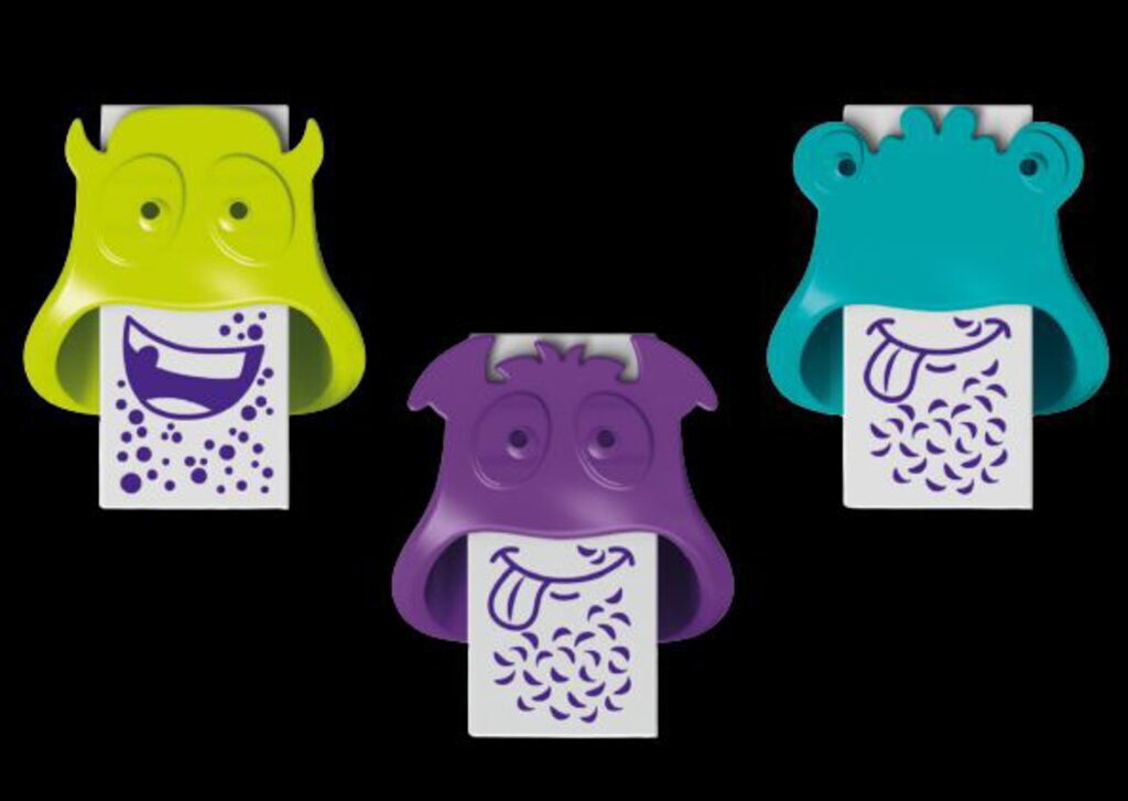 Ластик MAPED "Little Monster", в пласт.футляре в виде монстра