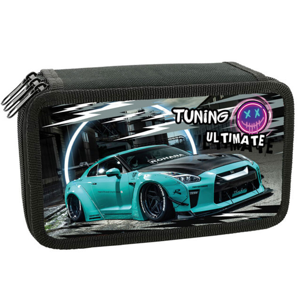 Пенал 3 отд. (190*110*63) молния, ткань "Ultimate tuning"