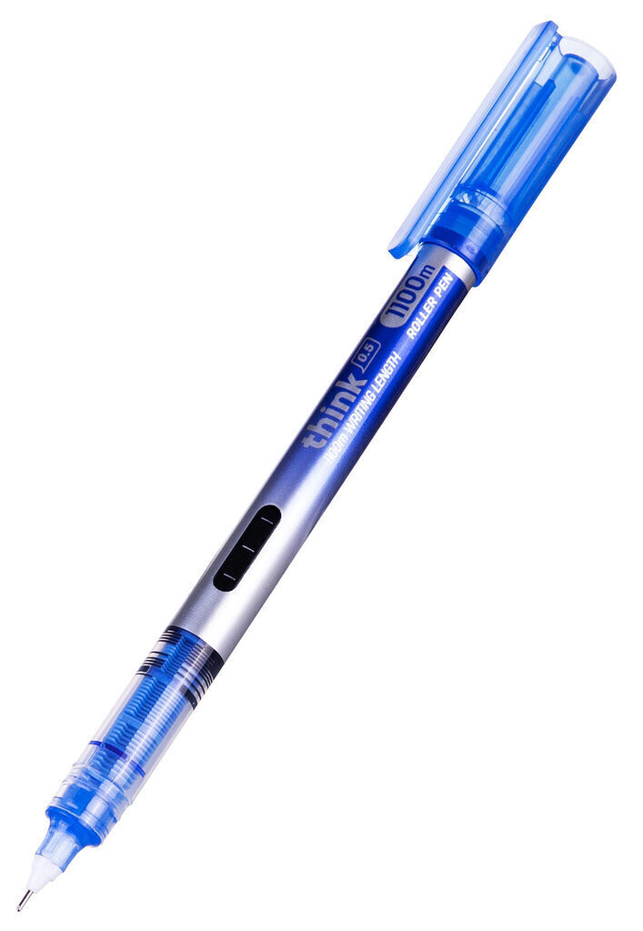 Ручка роллер Deli Think 0,5мм синяя, стреловидный пиш. наконечник
