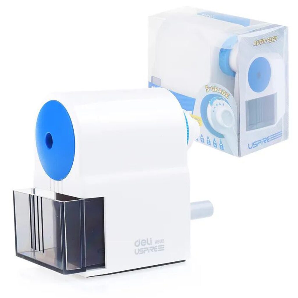 Точилка механическая 1 отв,  пласт.корпус. белая