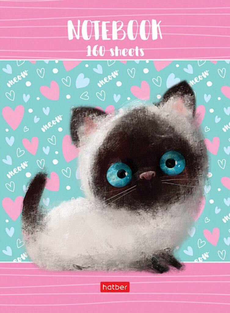 Блокнот А6 интегр.обл. 160л "Кошарик" кл.