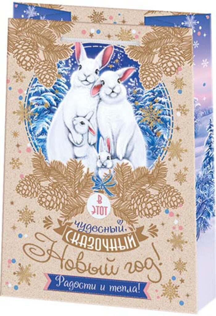 Пакет подар. бум. новогодн. 22*31см "Новый год"