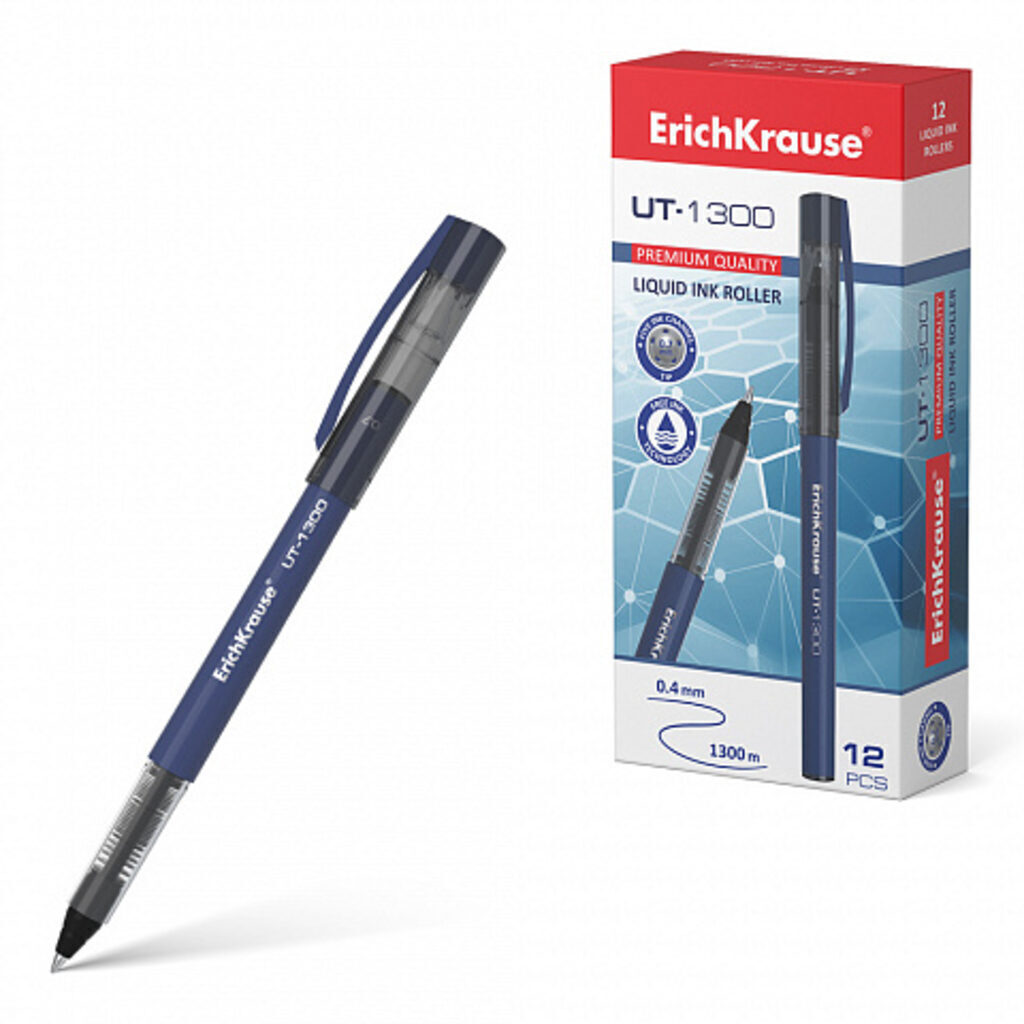 Ручка роллер ErichKrause UT-1300 синяя, 0,4мм
