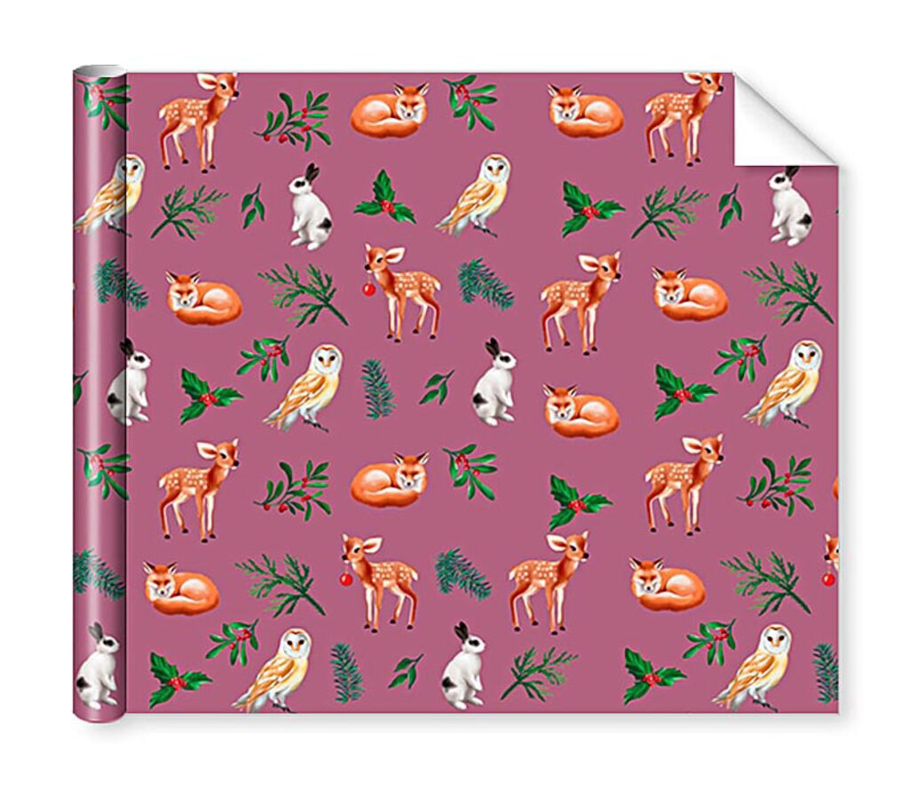 Бумага упаковочная 70*100см "Лесные звери"