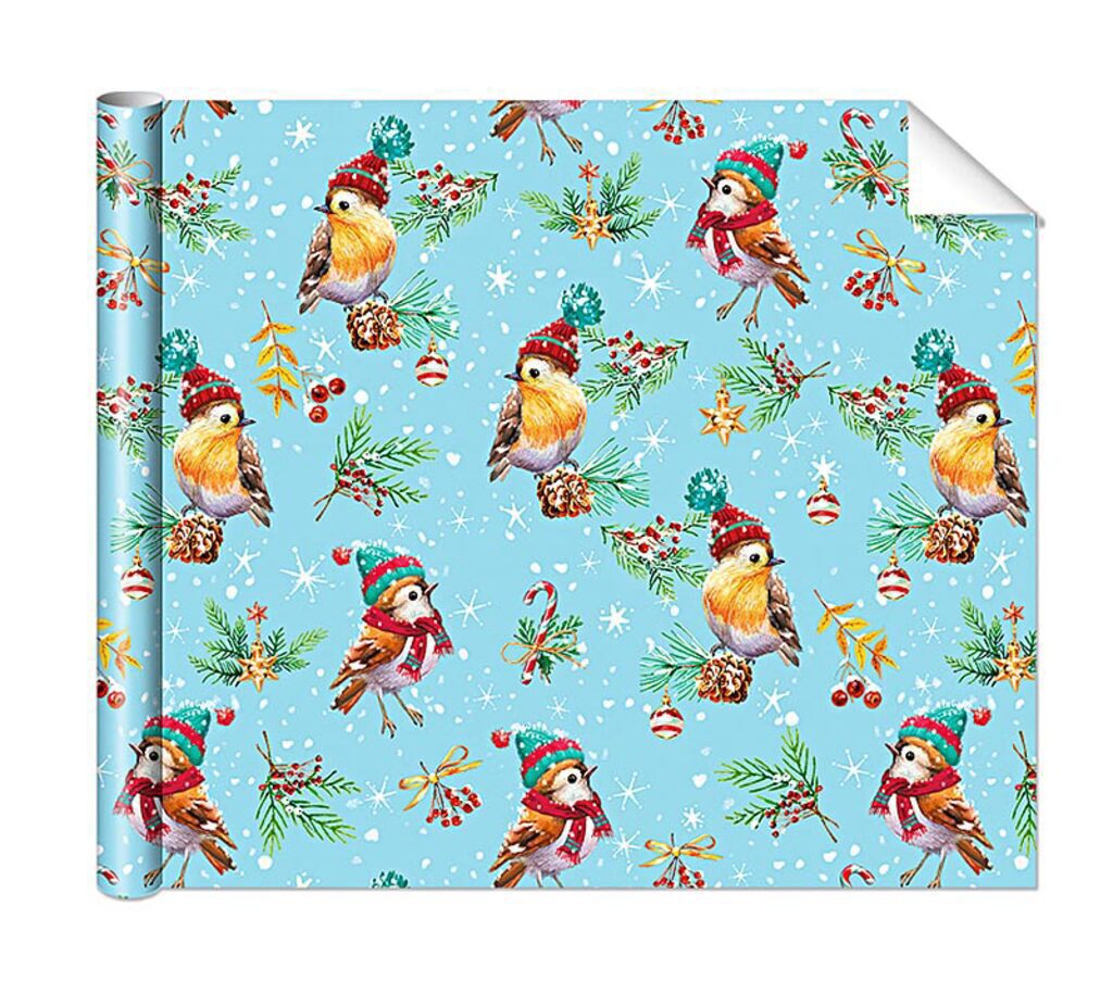 Бумага упаковочная 70*100см "Воробьи"