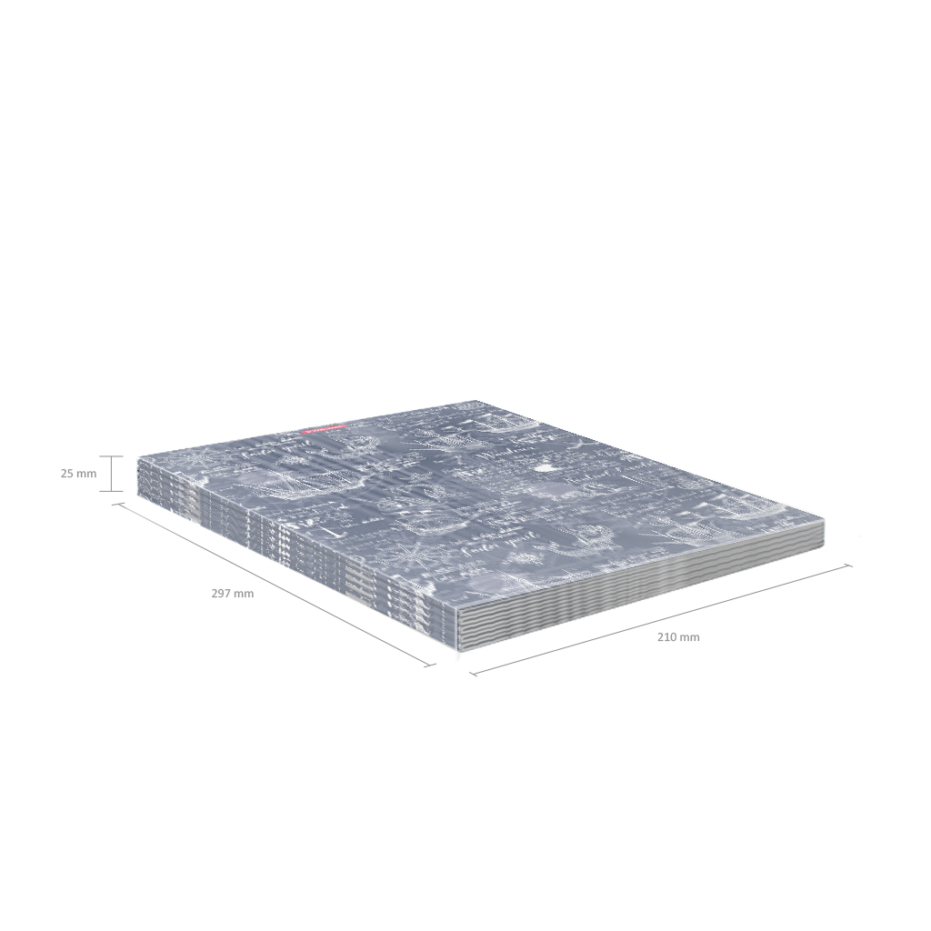 Тетрадь общая ученическая с пластиковой обложкой на скобе ErichKrause Old Map, Mixed Reality, А4, 48 листов, клетка