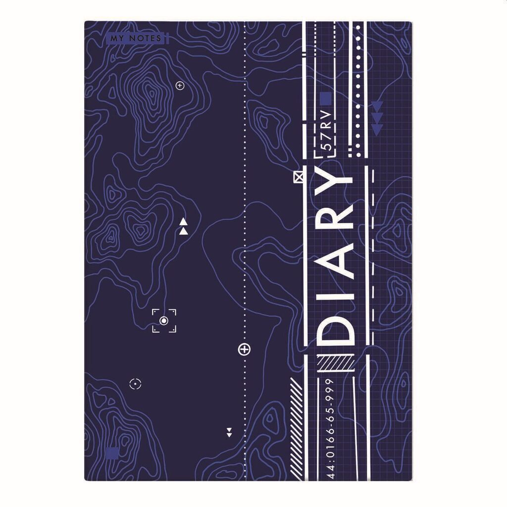 Ежедневник недат А5 7БЦ,  80л. "Diary. Рельеф" выб.УФ-лак, софт-тач, лин.