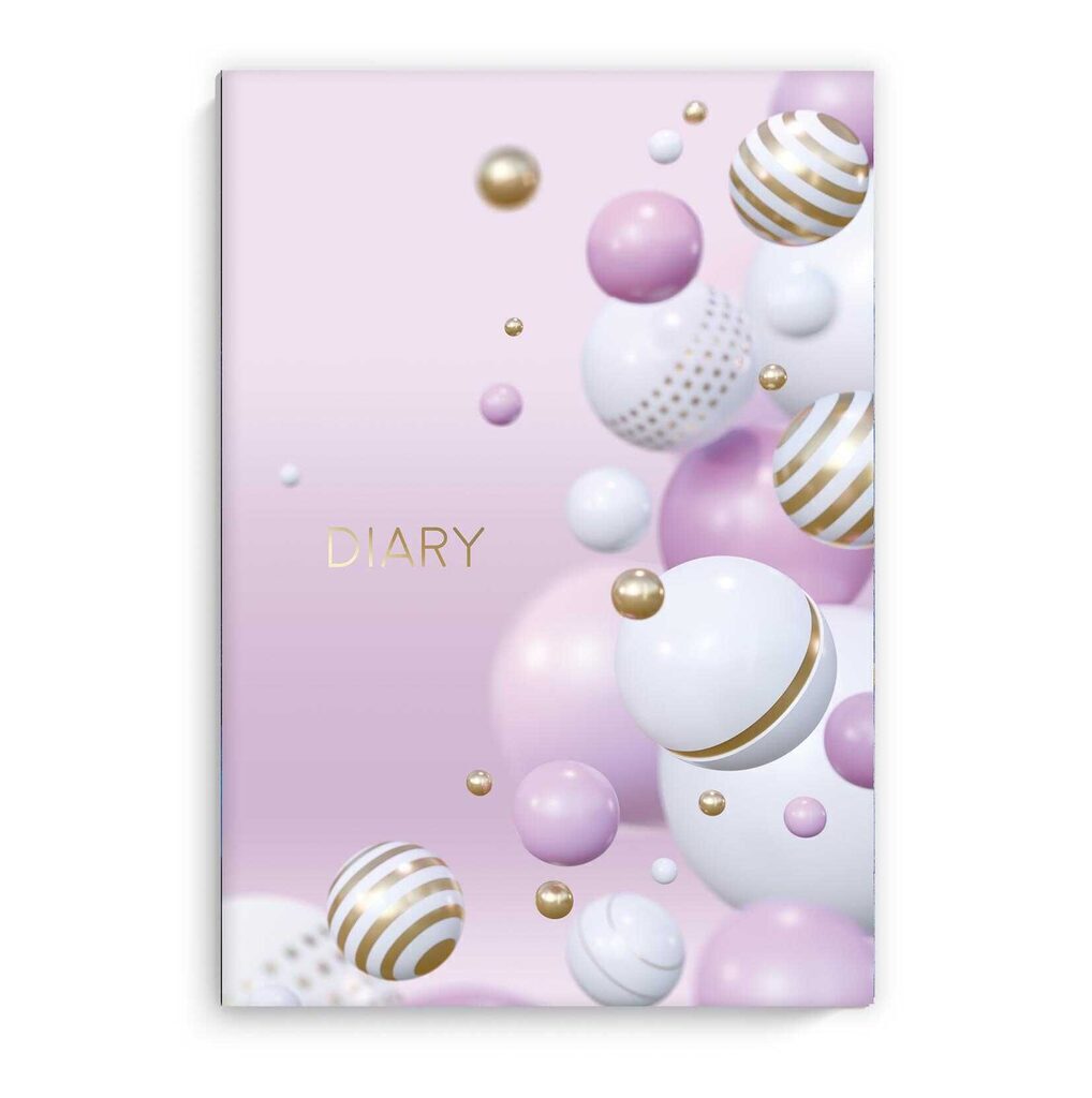 Ежедневник недат А5 интегр.пер.,  80л. "Diary. Яркая графика" тисн.фольгой, софт-тач, лин.