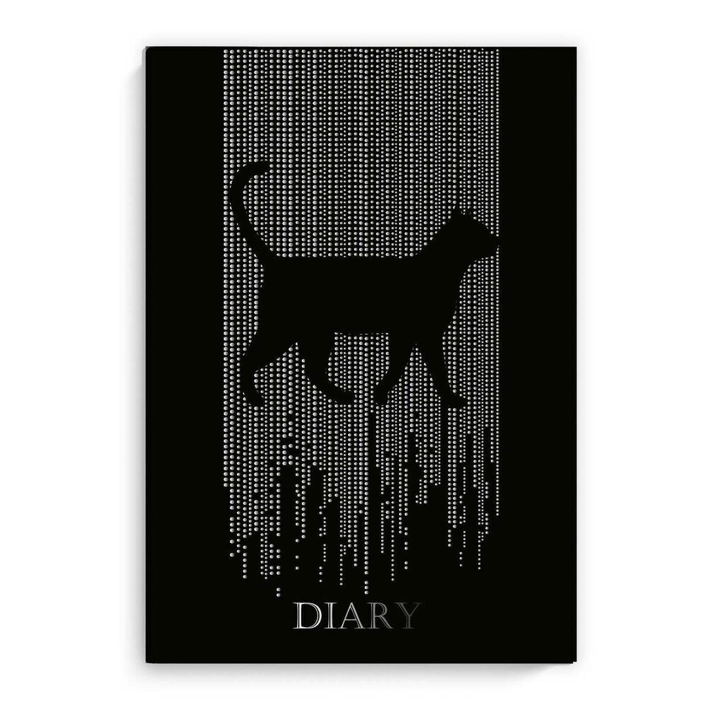 Ежедневник недат А5 интегр.пер.,  80л. "Diary. Черная кошка" тисн.фольгой, софт-тач, лин.