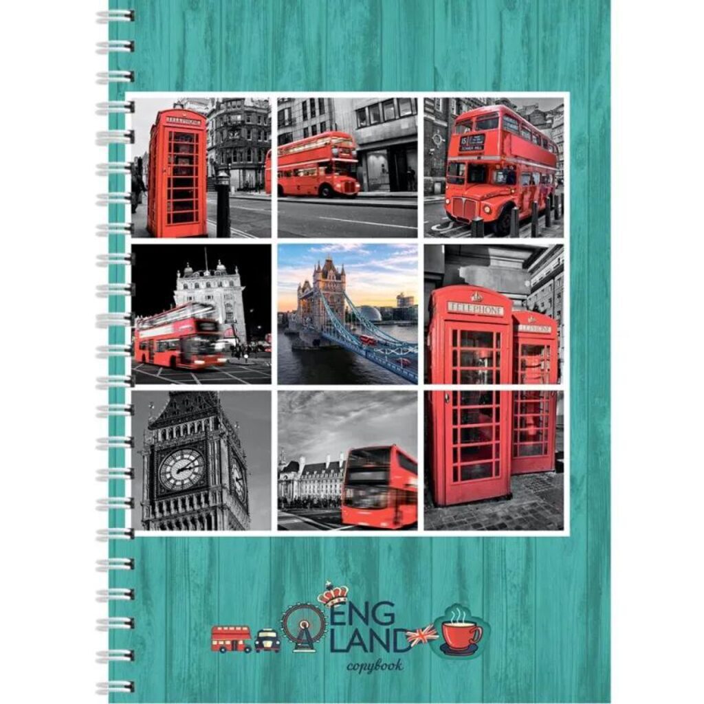 Тетрадь А4  60л кл. гребень Проф-Пресс "Обаяние Англии"*