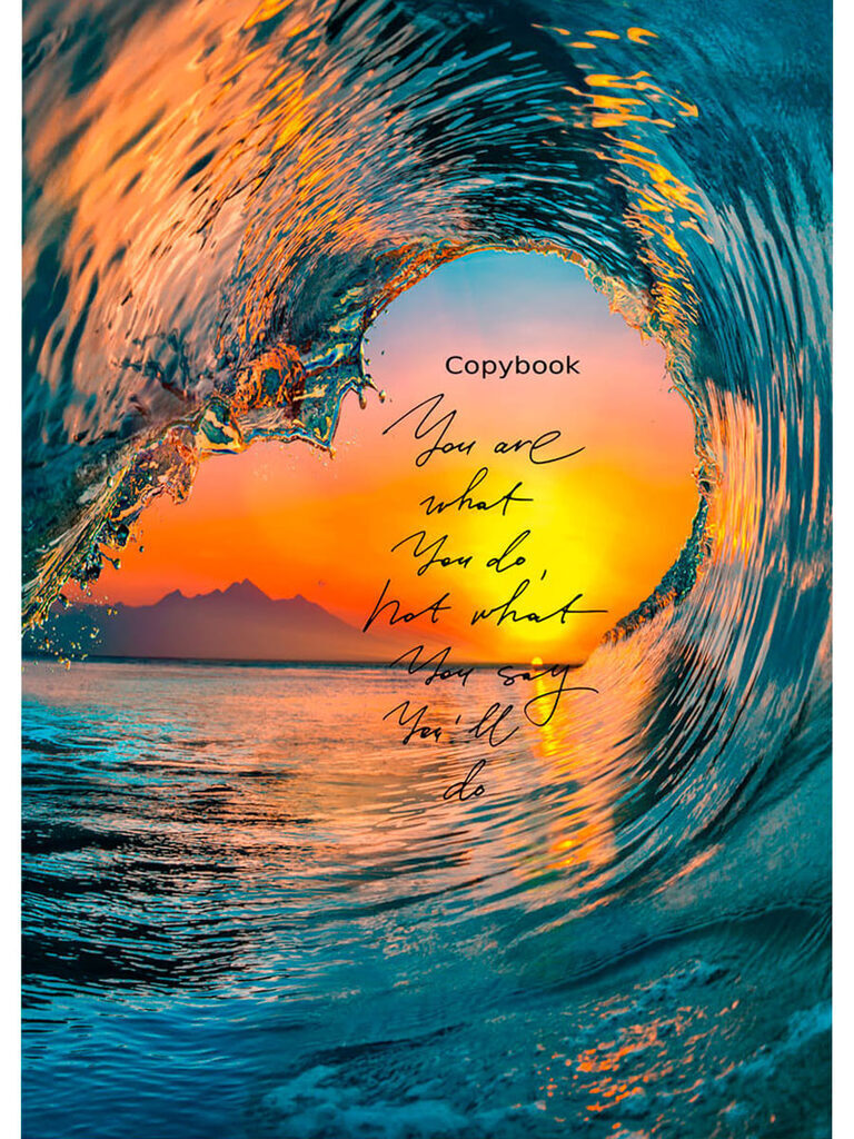 Тетрадь А4  60л кл. гребень Проф-Пресс "Волна и закат" белизна 100%