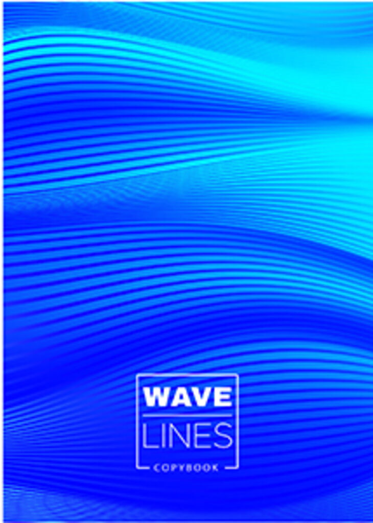 Тетрадь А4  60л кл. гребень Проф-Пресс "Синие волны-1" белизна 100%*