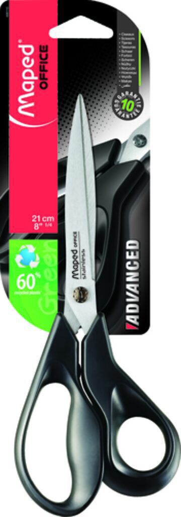 Ножницы MAPED "Advanced green" 21 cм асимметричные