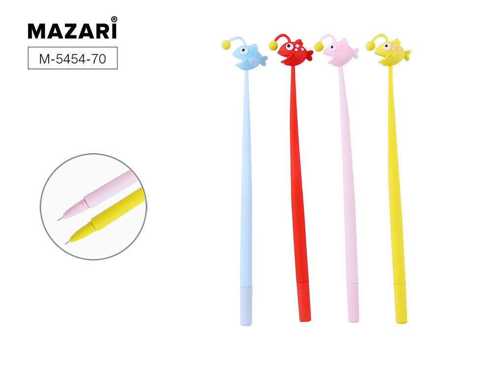 Ручка гелевая "Light" синяя, цв.пластик.корпус, 0,5мм