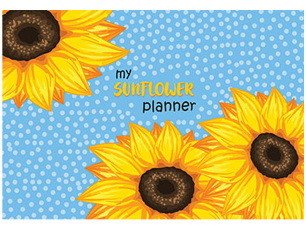 Планинг недат. А6  64л., гребень "Подсолнухи" УФ-лак