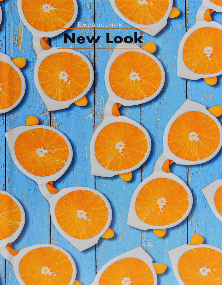 Ежедневник недат. А5  64л., 7БЦ "Апельсиновые очки" софт-тач