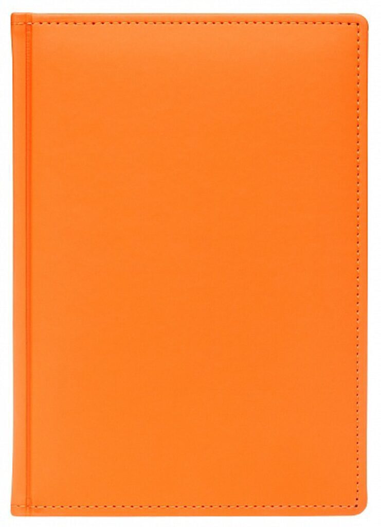 Ежедневник дат. 2023г А6 176л., 7БЦ, иск.кожа "Sarif classic. Оранжевый" ляссе