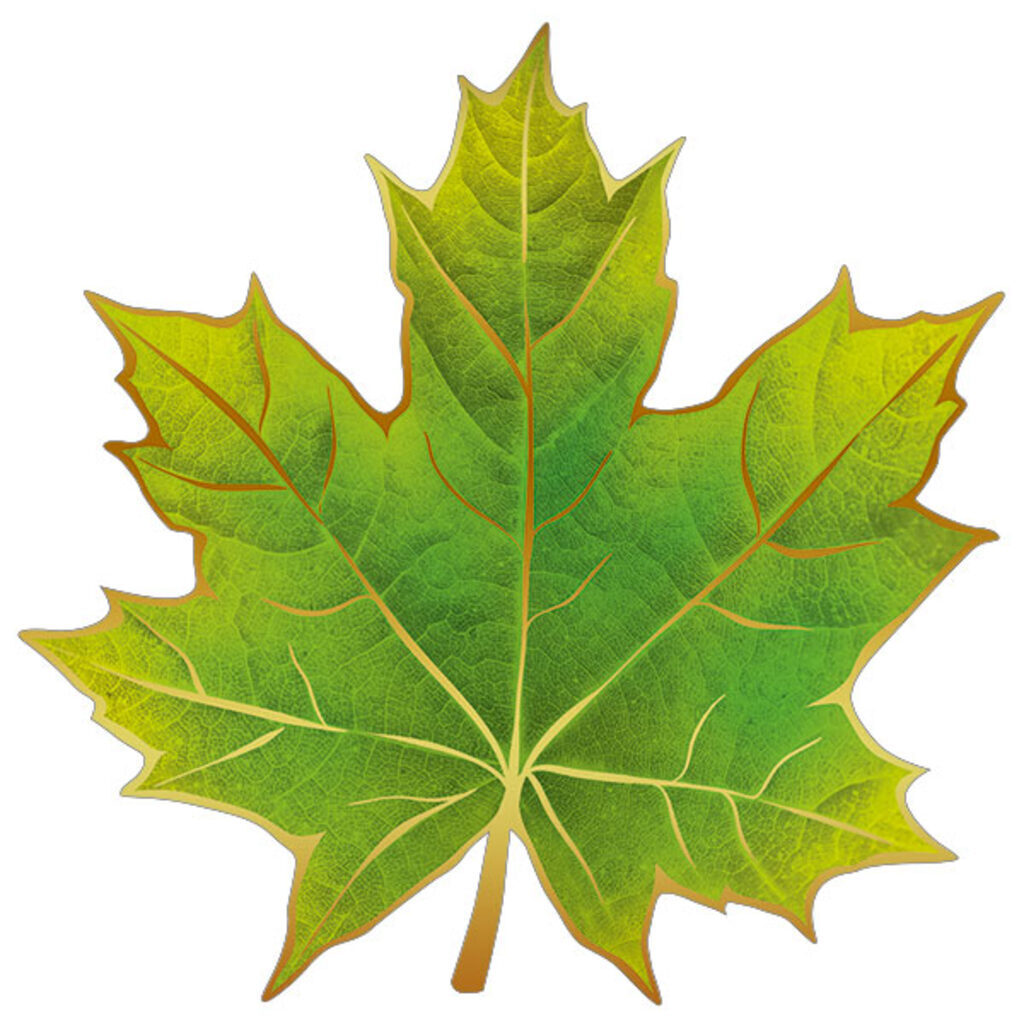 Вырубная фигурка 16*16см "Лист кленовый"