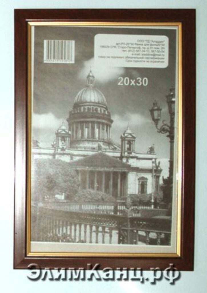 Ф/рамка пластик 21*30 бордо