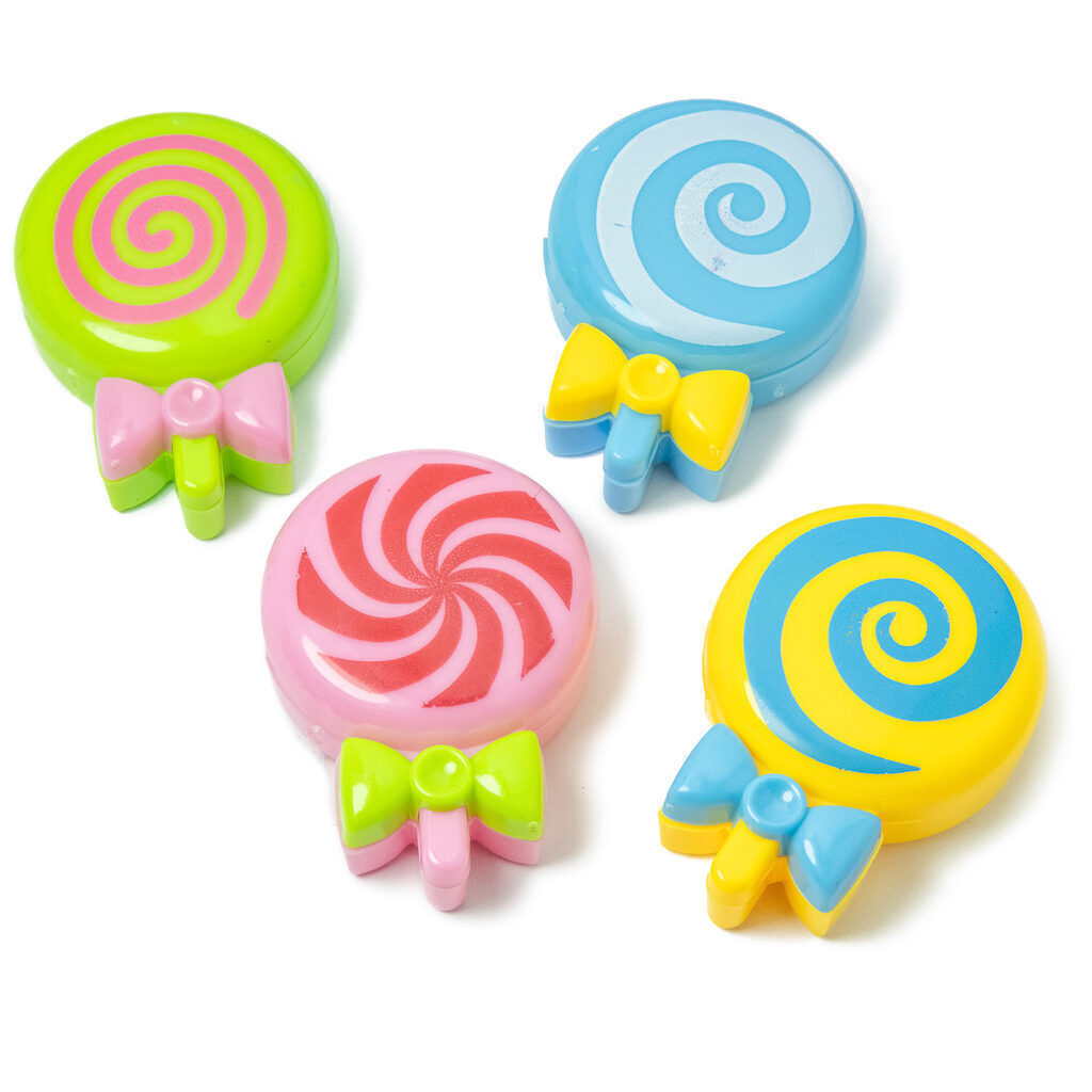 Точилка пласт. 1 отв. "Bonbon" с контейнером, 4 цв.