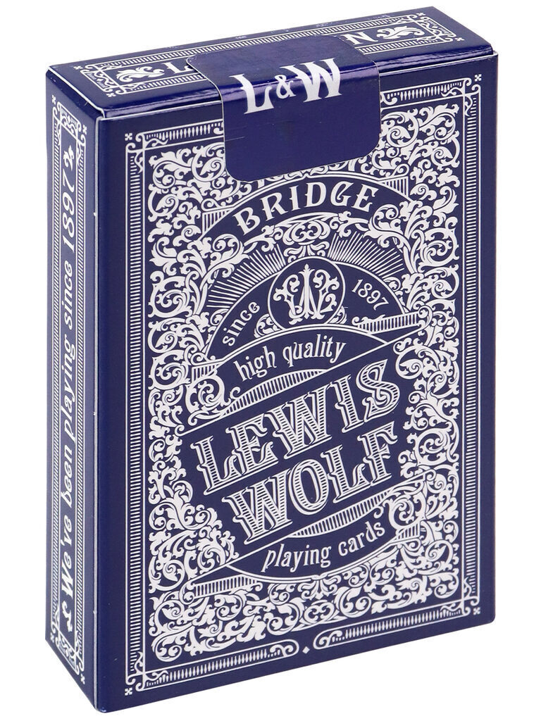 Карты игральные 54шт,  "Lewis & Wolf" poker size index jumbo, 63*88 мм