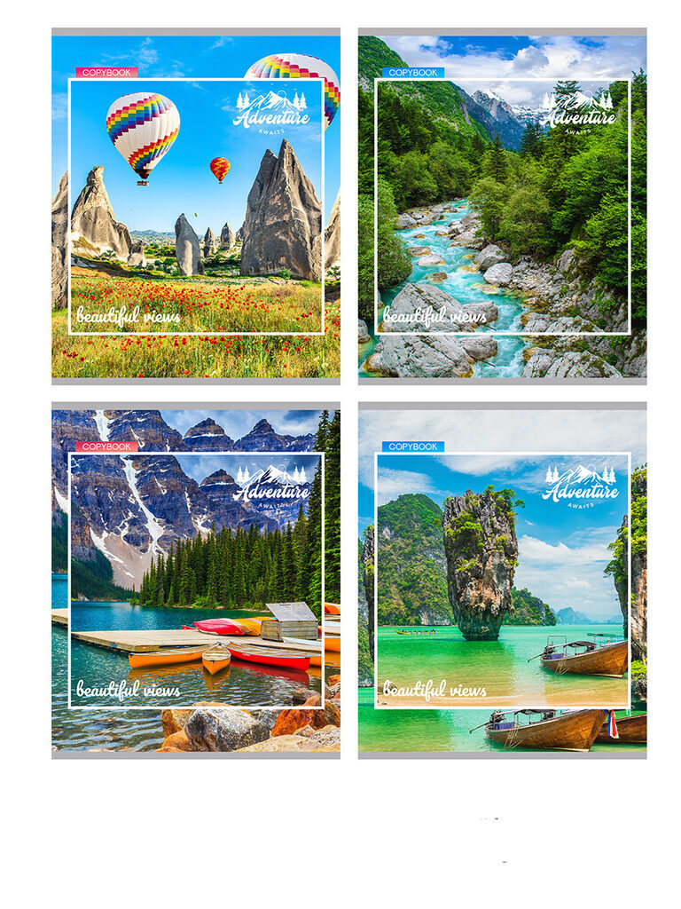 Тетрадь А5  80л кл. Проф-Пресс "Вдохновляющие виды"