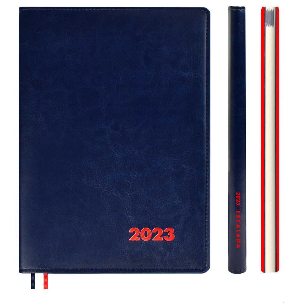 Еженедельник дат. 2023г А5 кожзам., мягк.пер., 80л. "Сариф синий" тисн.фольгой, ляссе