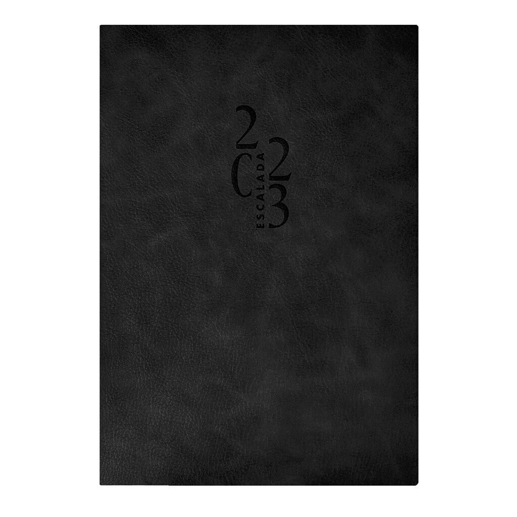 Еженедельник дат. 2023г А5 кожзам., мягк.пер., 80л. "Бакстер черный" блинт.тисн.