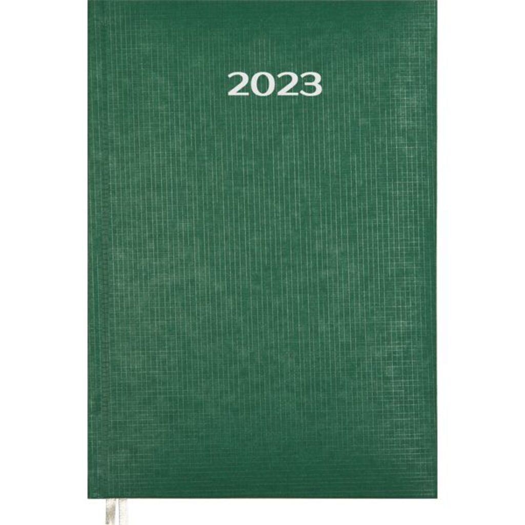 Ежедневник дат. 2023г А5 Attomex Lancaster 352стр., зеленый, тв. обложка, 2 ляссе, 70г/м2