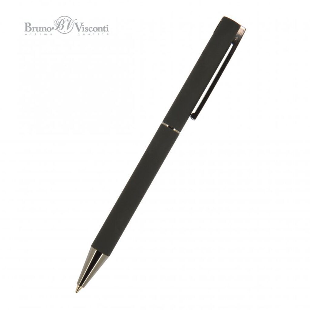 Ручка в футляре "Bergamo. Черный" шарик.,1,0мм, металл., синие чернила*