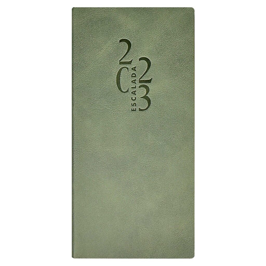 Еженедельник дат. 2023г (80*165) кожзам., мягк.пер., 64л. "Бакстер оливковый" блинт.тисн.