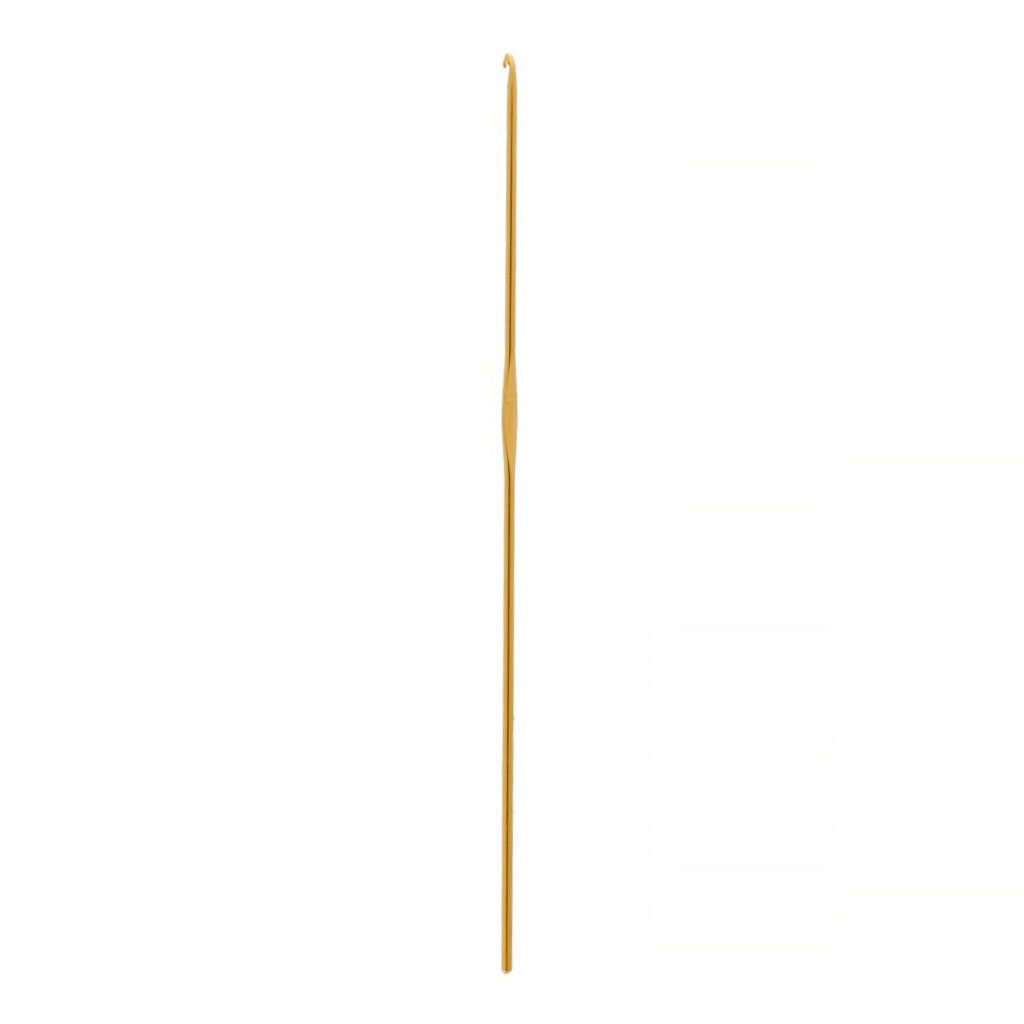 Крючок для вязания D=2мм, 15см в чехле желтый