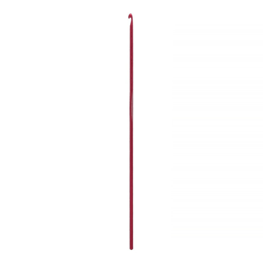 Крючок для вязания D=2,5мм, 15см в чехле красный
