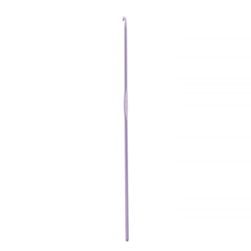 Крючок для вязания D=2,5мм, 15см в чехле розовый