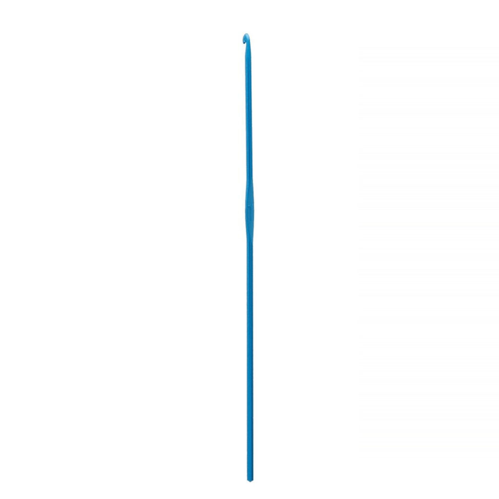 Крючок для вязания D=2,5мм, 15см в чехле синий