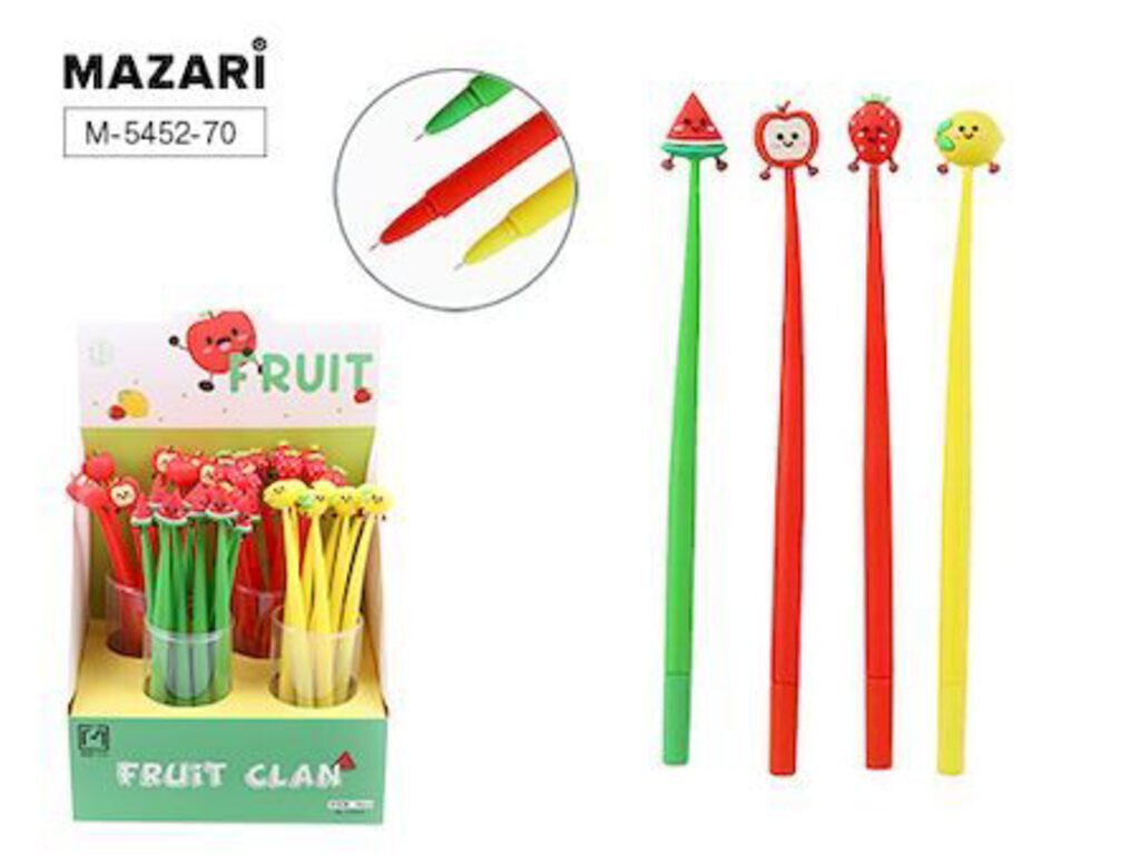 Ручка гелевая "Fruit" синяя, цв.пластик.корпус, 0,5мм