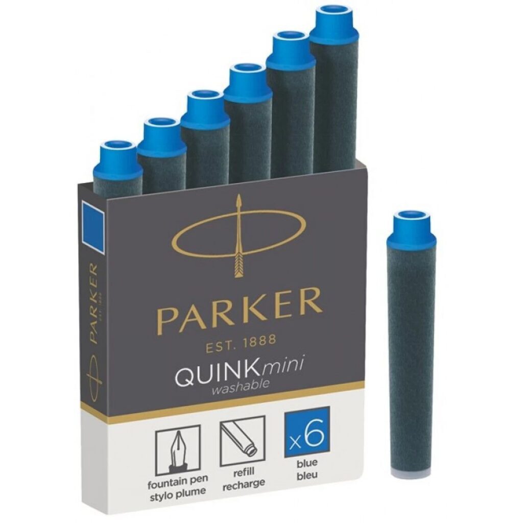 Parker чернила баллончики Quink Z17 Mini , синие 6шт.