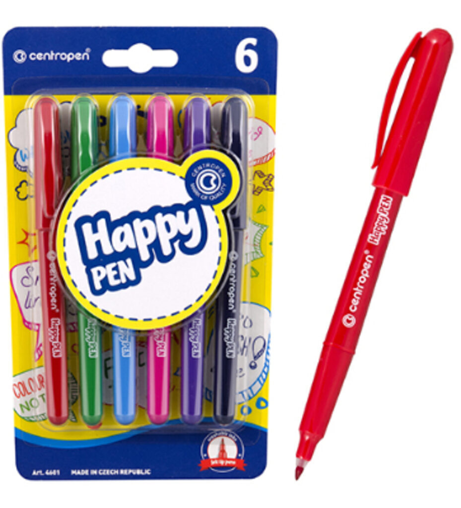 Набор линеров Centropen "Happy Pen" 0,7мм  6цв.