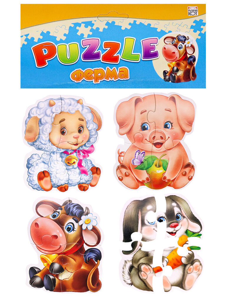 Пазл мягкий 16 элементов "Ферма"