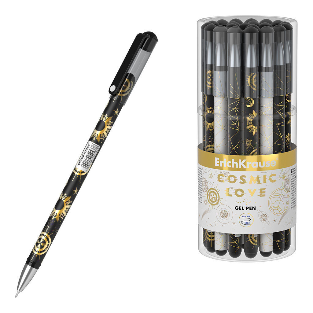 Ручка гелевая EK Magic Sky Stick чёрная, 0,38мм, покрытие Soft touch