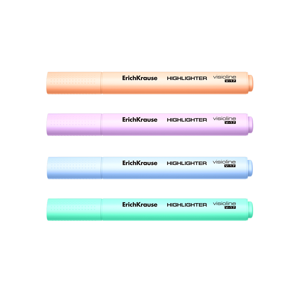 Текстмаркер ErichKrause Visioline V-17 Pastel, цвет чернил желтый (в коробке по 12 шт.)